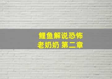 鲤鱼解说恐怖老奶奶 第二章